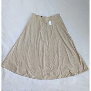 Banana Republic Cotton Poplin Maxi Skirt Maverick Tan Size 14 NWT Boho Cottage